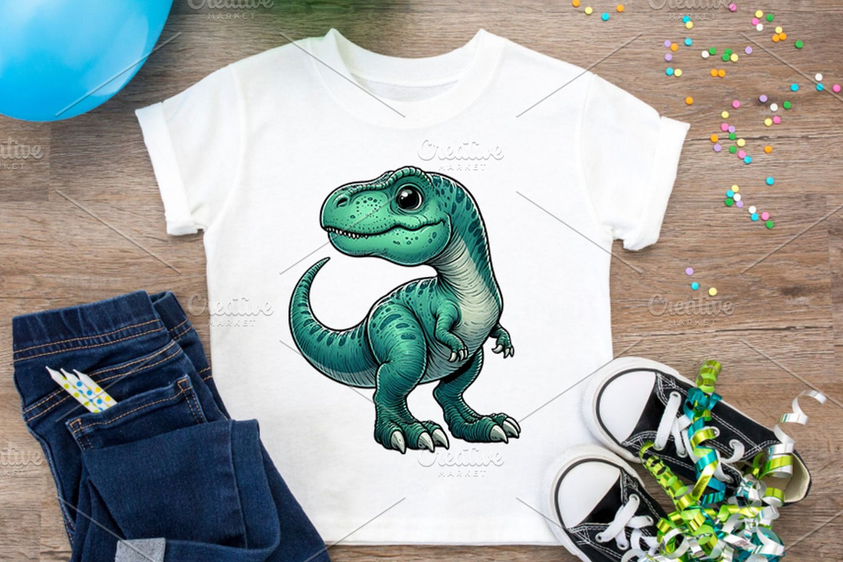 Baby Dinosaurs PNG Clipart Art Pack, an Animal Illustration by QM_ART (Photo 6 of 7)