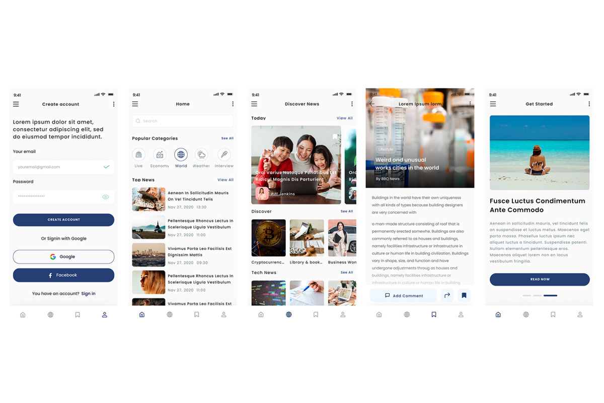 Media News Feed & Press Blog App, an App Template by nagaredesignstudio (Photo 2 of 2)