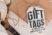 Gift Tag Mock Ups- Smart Objects!, a Packaging Mockup by Snark Heart (Thumbnail 1 of 6)