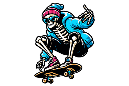 Skeleton Skateboarder