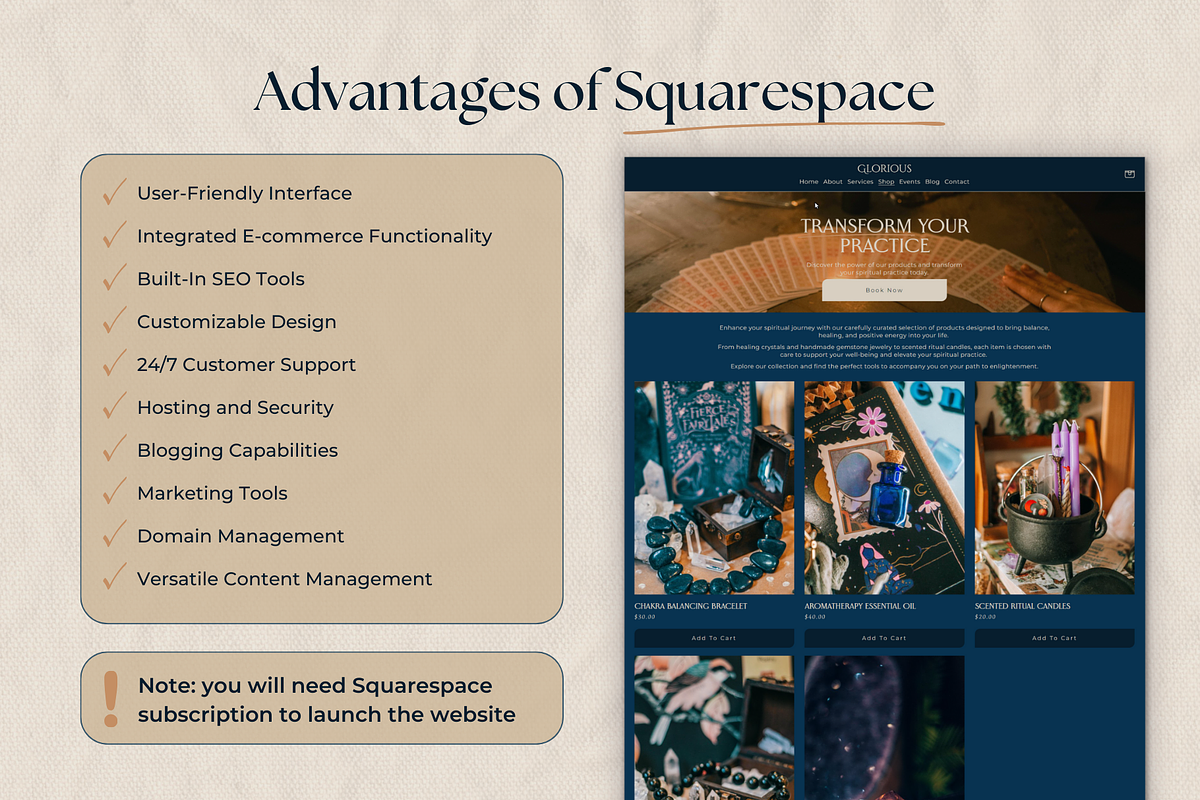 Website Template Tarot GLORIUS, a Squarespace Template by JulsIst (Photo 7 of 12)