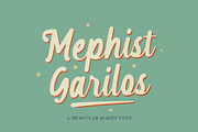 Mephist Garilos | Muscular Script, a Script Font by Lemonthe (Thumbnail 1 of 5)