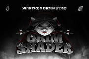 Grim Shader Photoshop Brushes, a Brush Add-On by brushapes.com (Thumbnail 1 of 11)