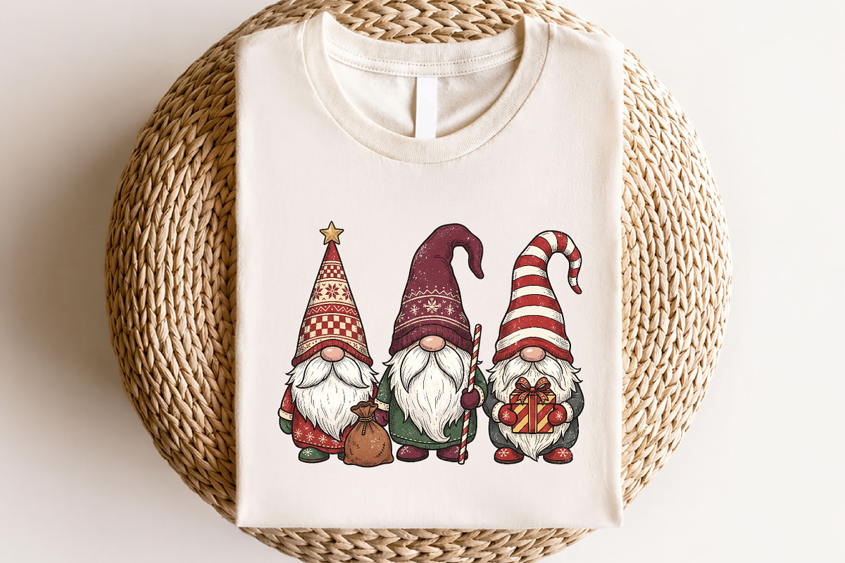 Christmas Gnome Merry Christmas, a Seasonal Illustration by CraftArtStudio (Photo 4 of 4)