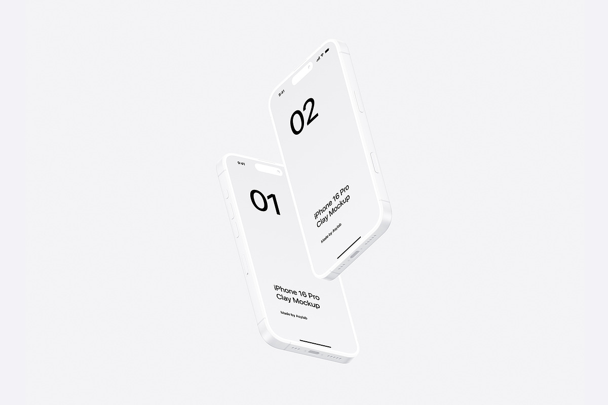 iPhone 16 Pro Clay - 24 Mockups, an iPhone Mockup by Asylab (Photo 31 of 58)