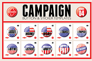 Vintage Campaign Button Templates 04, an Illustration by category4 (Thumbnail 2 of 4)