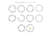 WILDFLOWER LINE-ART WREATHS, an Object Illustration by Kate Art (Thumbnail 6 of 13)