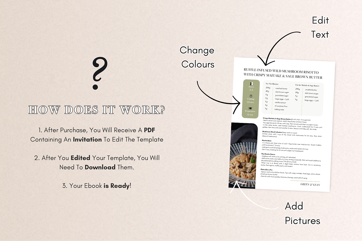 Canva Cookbook Template, a Social Media Template by PittaFinePrint (Photo 4 of 7)