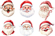 Retro Funny Santa Claus Face Clipart, an Illustration by Designking (Thumbnail 3 of 4)