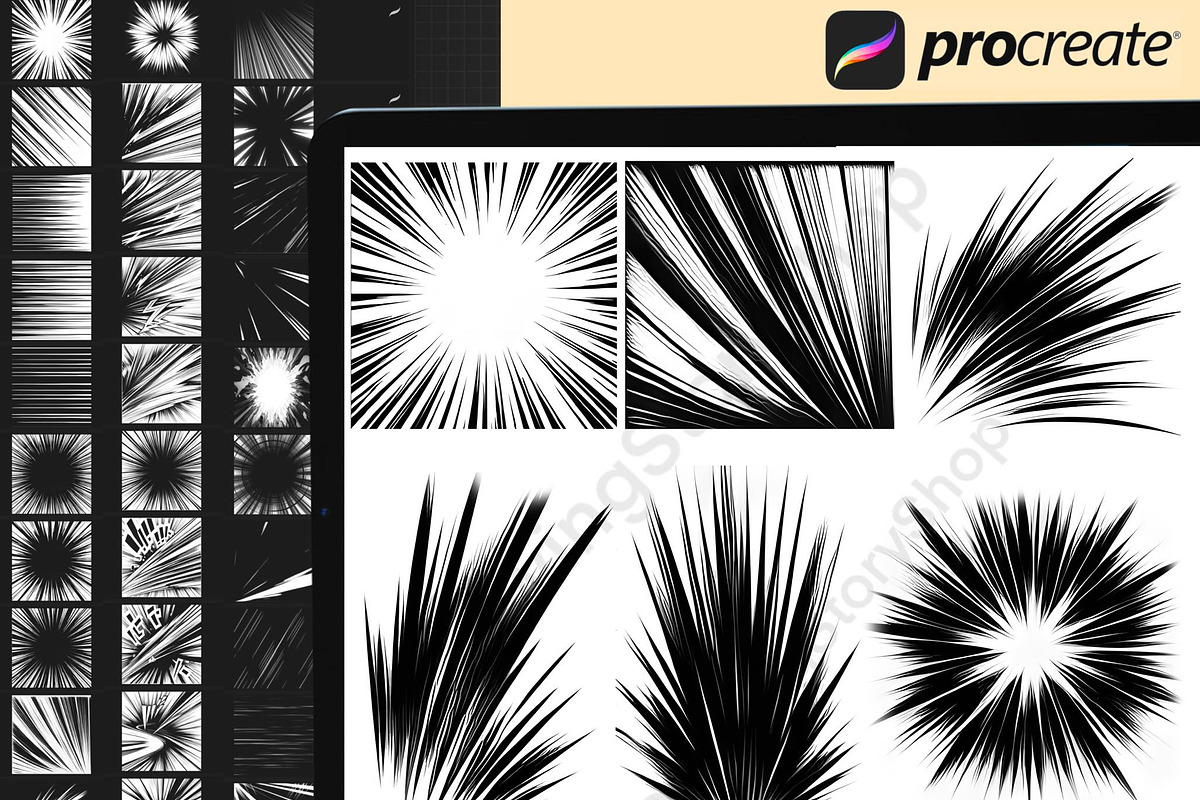 300 Procreate Manga Comic Brush Set, a Brush Add-On by DrawingStoryShop (Photo 4 of 7)