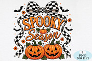 Spooky Season Checkered Bow PNG, a Seasonal Illustration by Daily.Designs (Thumbnail 1 of 5)