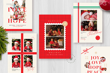 Elegant Modern Christmas Photo Card, a Card Template by Vynetta