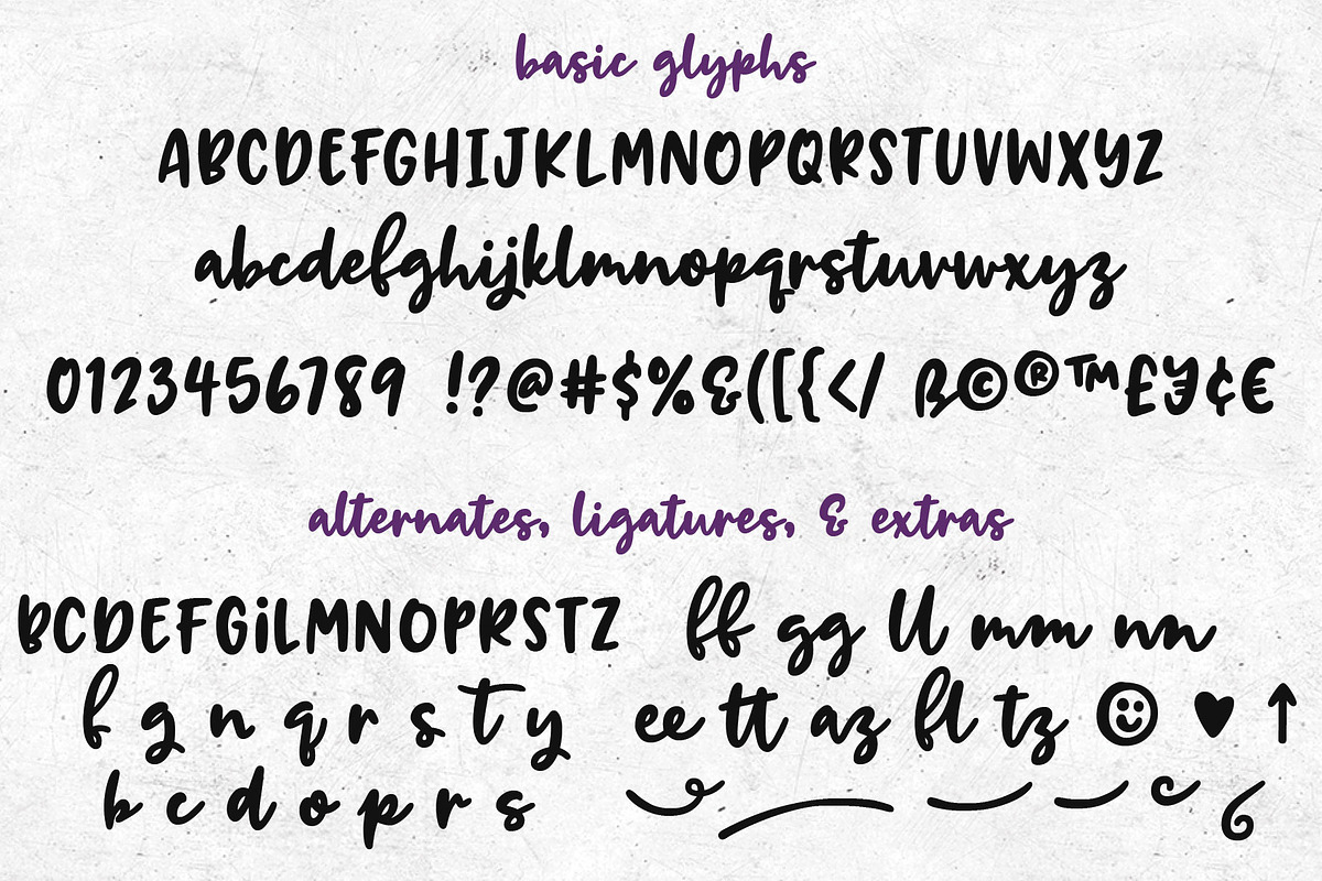 Breaking Bread: a chunky script font preview 2