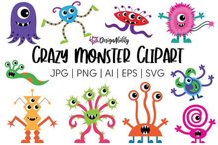 Crazy Monster Clipart