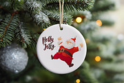 Cheerful Santa Claus vector set, a Seasonal Illustration by Olga Proz (Thumbnail 6 of 7)