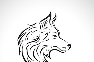 Vector Of A Wolf Head Design.