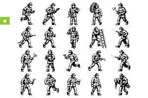Firefighter Emergency Response Set, an Object Graphic by RT Studio