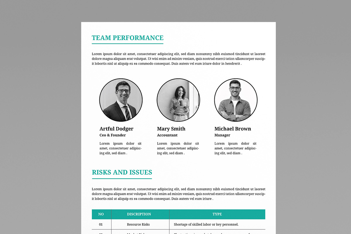 Business Project Status Report