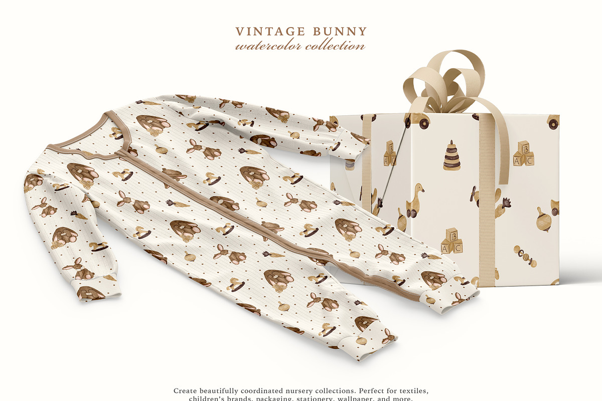 Vintage Bunny Watercolor Collection, an Animal Illustration by Ooh Lily (Photo 19 of 20)