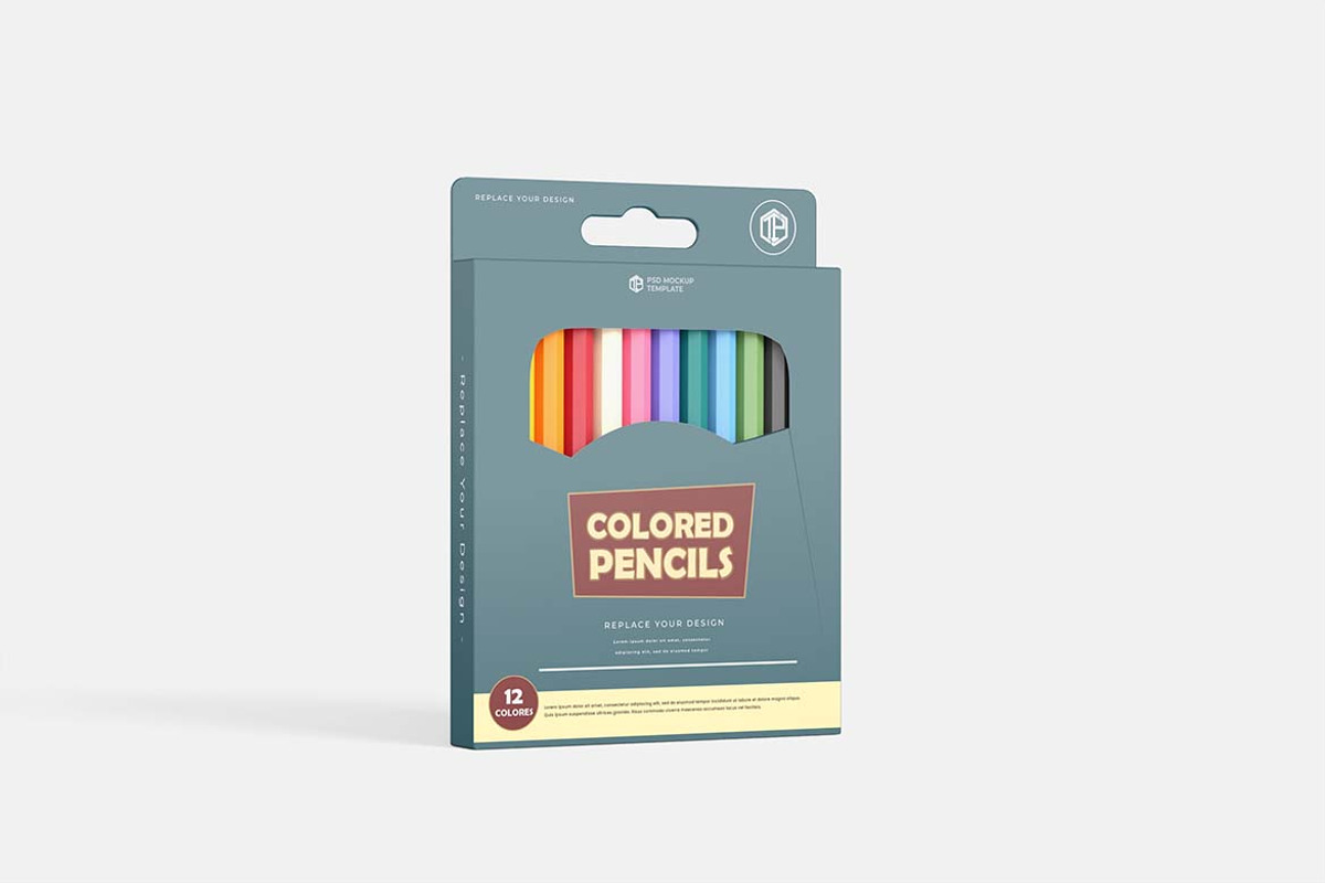 Mini Pack Colored Pencil Mockup, a Packaging Mockup by tiyasprabawa (Photo 2 of 4)