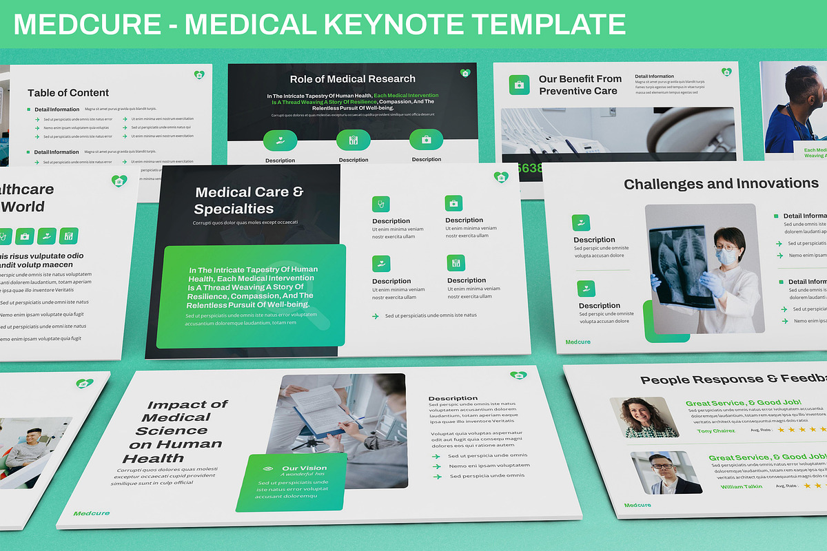 Medcure - Medical Keynote Template, a Presentation Template by SlideFactory (Photo 1 of 4)
