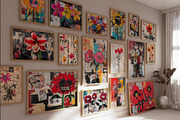 Floral Black Culture Wall Art Set, a Decorative Illustration by PrintablesByFranklyn (Thumbnail 1 of 9)