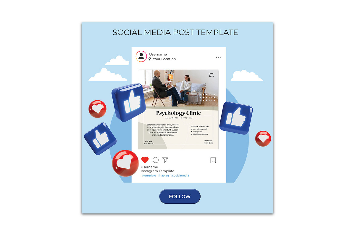 Elegant Psychology Clinic Flyer, a Flyer Template by YUDesignStore (Photo 6 of 6)