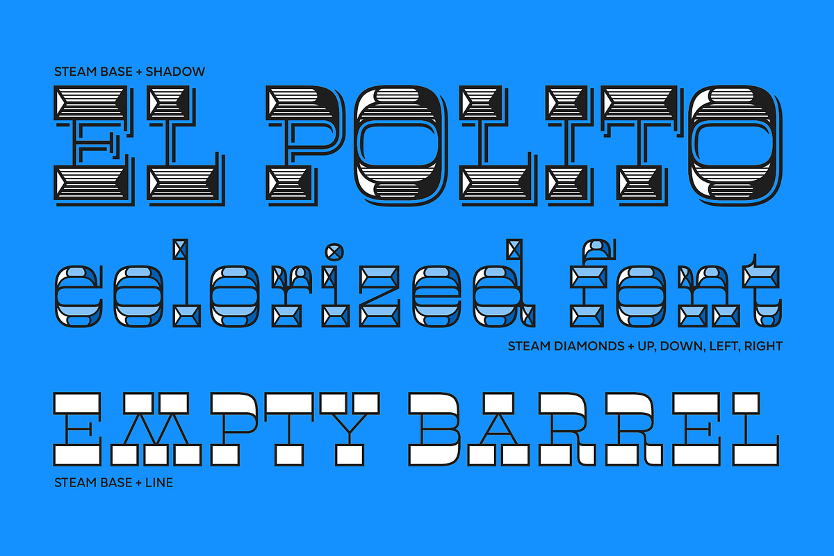Steam Display Typeface
