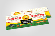 Summer Camp Rack Card Template, an Invitation Template by Psd Templates (Thumbnail 2 of 3)