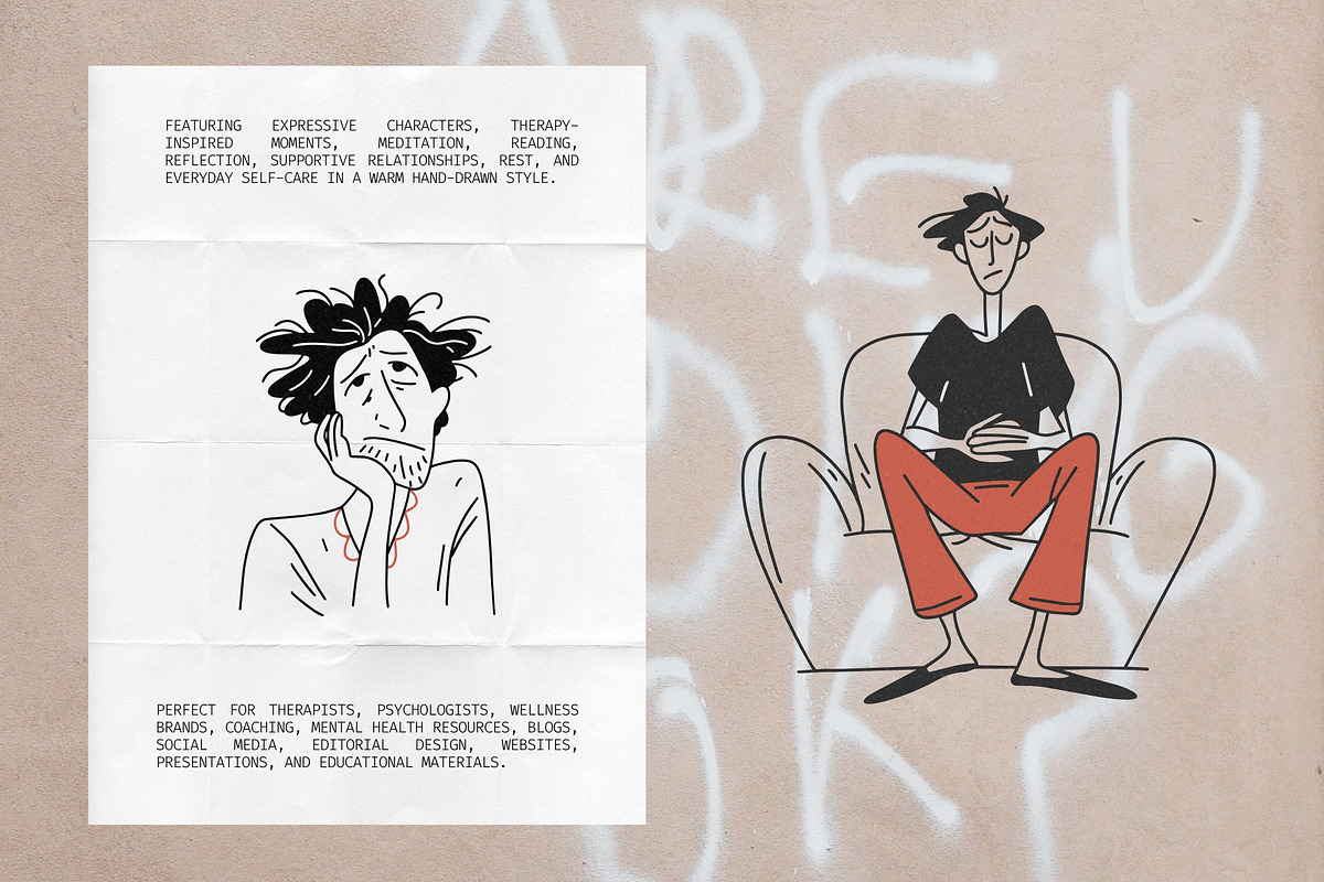 Mental Wellness: 50 Mindful Moments, a Person Illustration by Veyla (Photo 7 of 15)