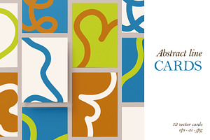 Modern abstract line posters, cards, a Decorative Illustration by Good Studio