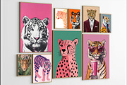 Tiger wall print, animal wall poster, an Animal Photo by Chipshpow Graphics (Thumbnail 2 of 7)