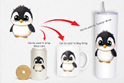 Cute Baby Penguin Clipart, a Graphic by Artnoy (Thumbnail 4 of 5)