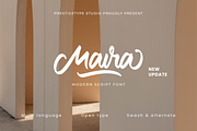 Maira Script Font (Updated!), a Script Font by Prestigetype (Thumbnail 1 of 7)