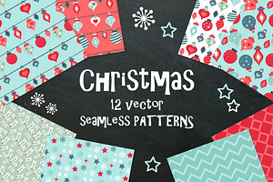 Christmas vector seamless pattern