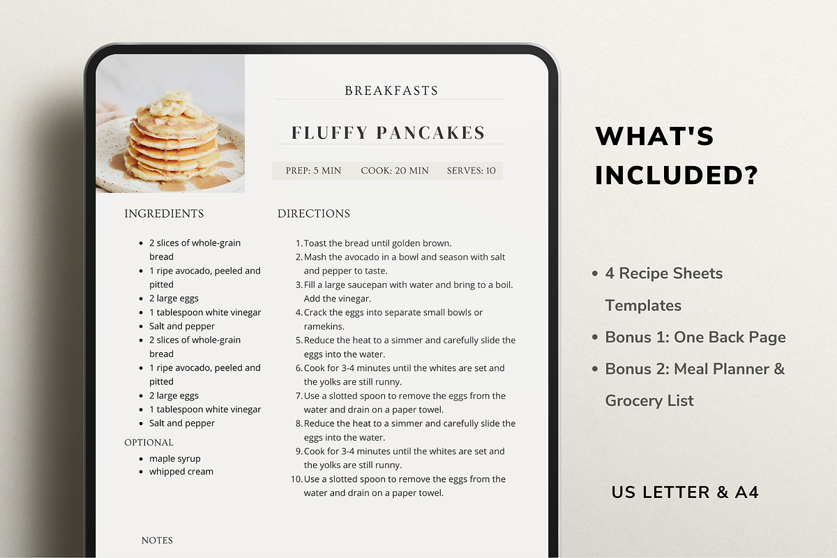 Recipe Template Bundle Canva, a Card Template by OrganizationOasisRo (Photo 2 of 10)