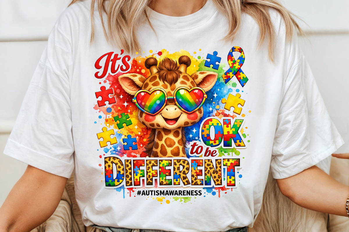Autism Awareness Giraffe PNG, an Illustration by Sublimation Artist (Photo 5 of 9)