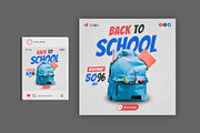 Back To School Post Template, a Social Media Template by Saman Osama (Thumbnail 2 of 2)