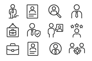 Collection of professional web icons, a Person Illustration by ZinetroN