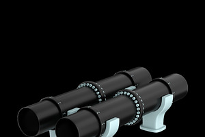 Two black stylized pipes, an Object Illustration by Artem Varnitsin