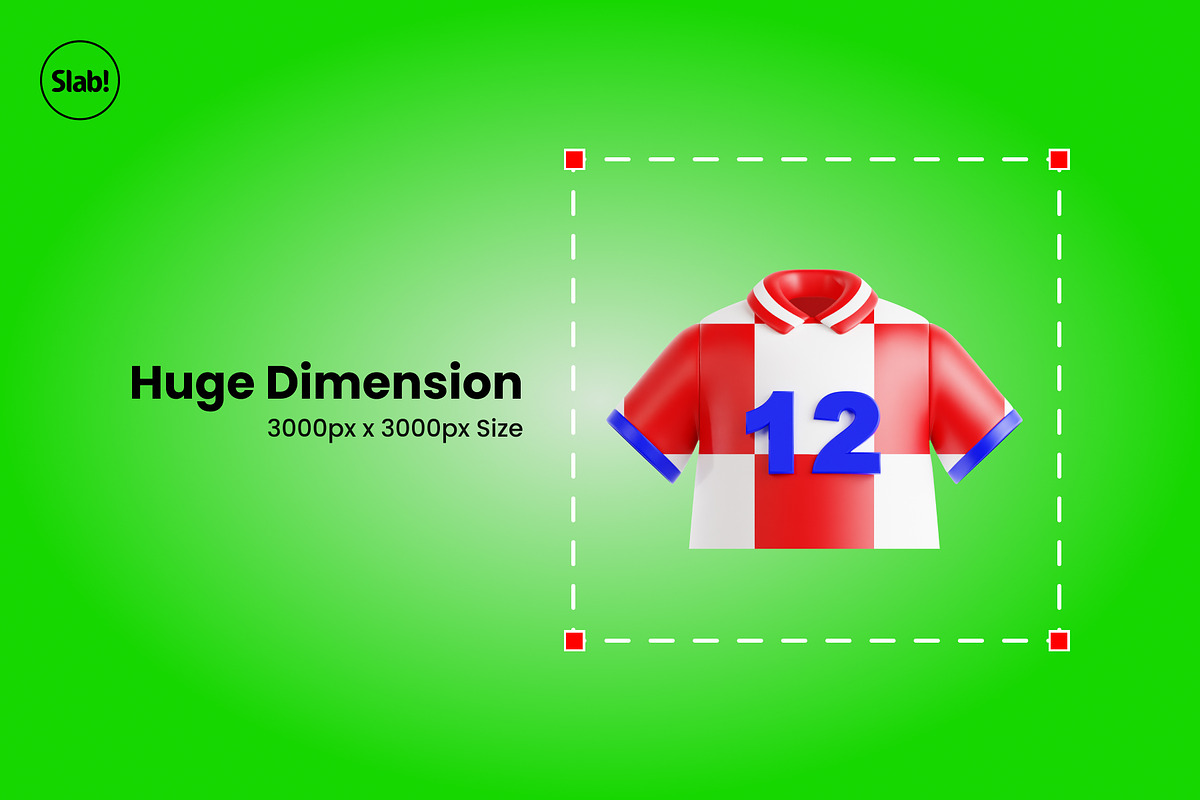 Football Team Jersey 3D Icon, an Object 3D Model by SLAB! Design (Photo 2 of 4)