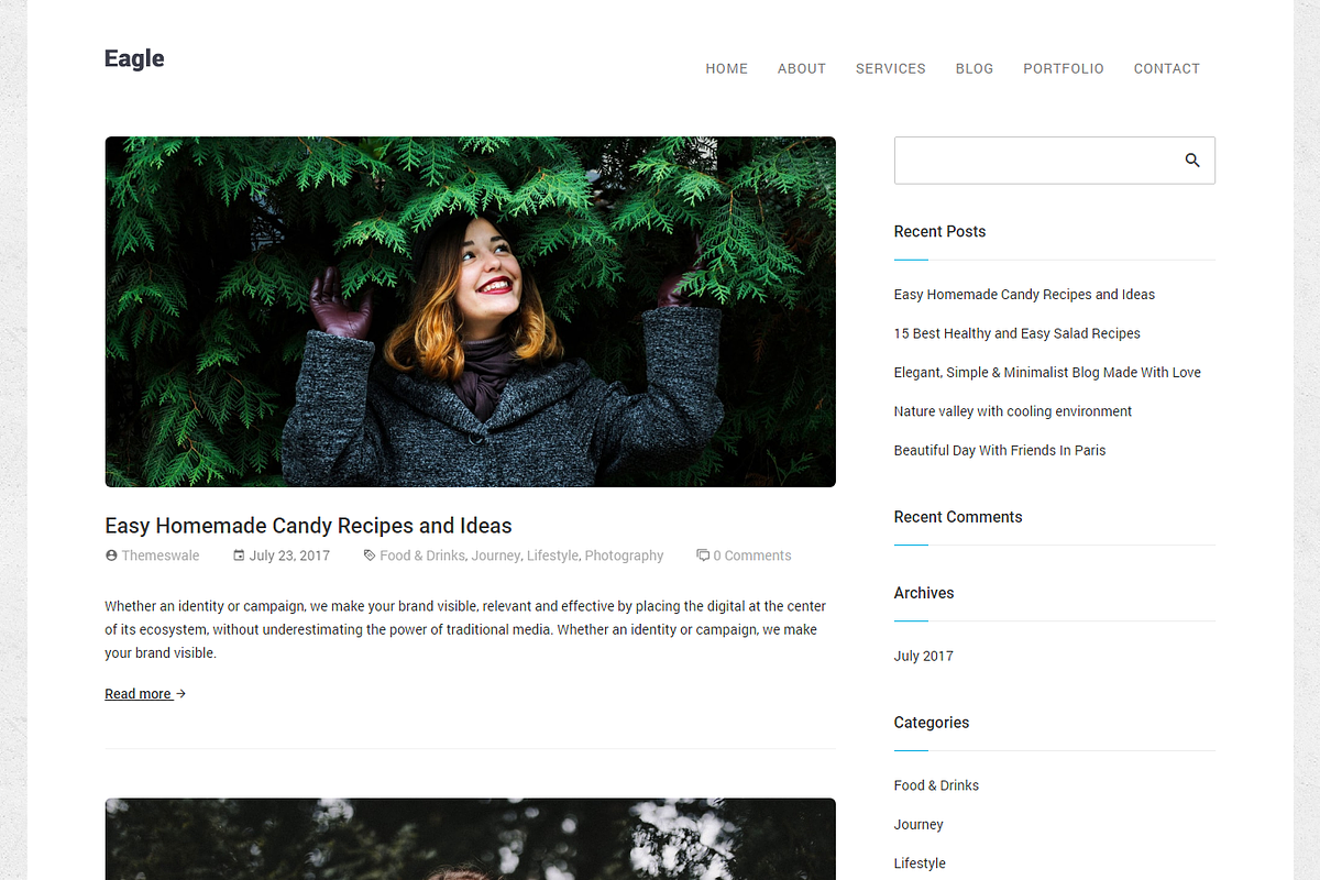 Eagle - Minimal WordPress Theme, a WordPress Template by Pichforest Studio (Photo 3 of 3)