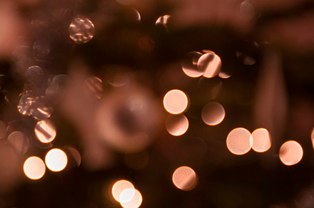 Christmas tree and lights featuring white, yellow, and abstract, a Holiday Photo by Patricia Hofmeester