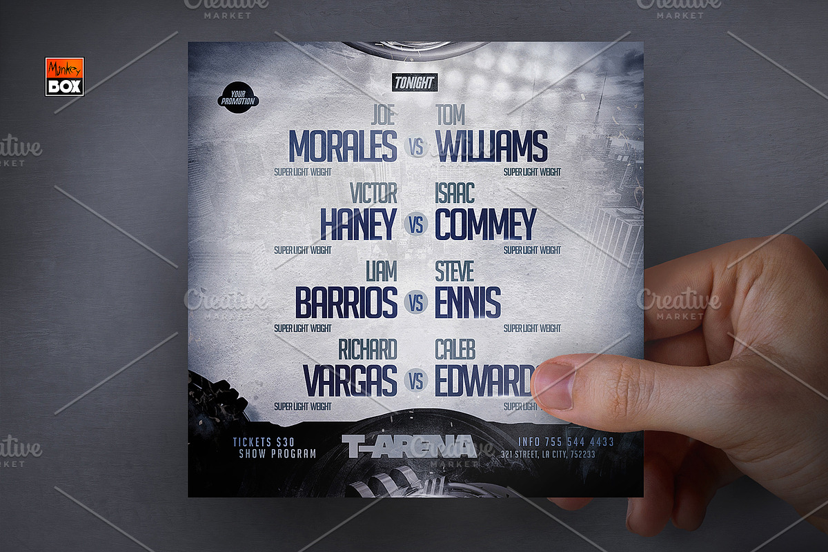Boxing Tournament Flyer, a Flyer Template by MonkeyBOX (Photo 2 of 4)