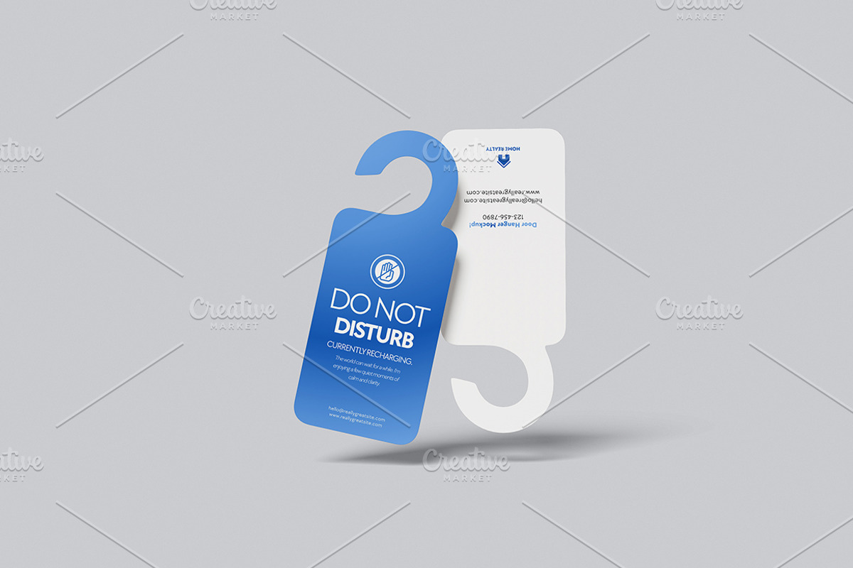 Creative Door Hanger Mockup, a Household Mockup by Gatamotion (Photo 4 of 5)