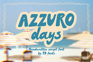 Script font handwritten retro Azzuro, a Script Font by TD fonts