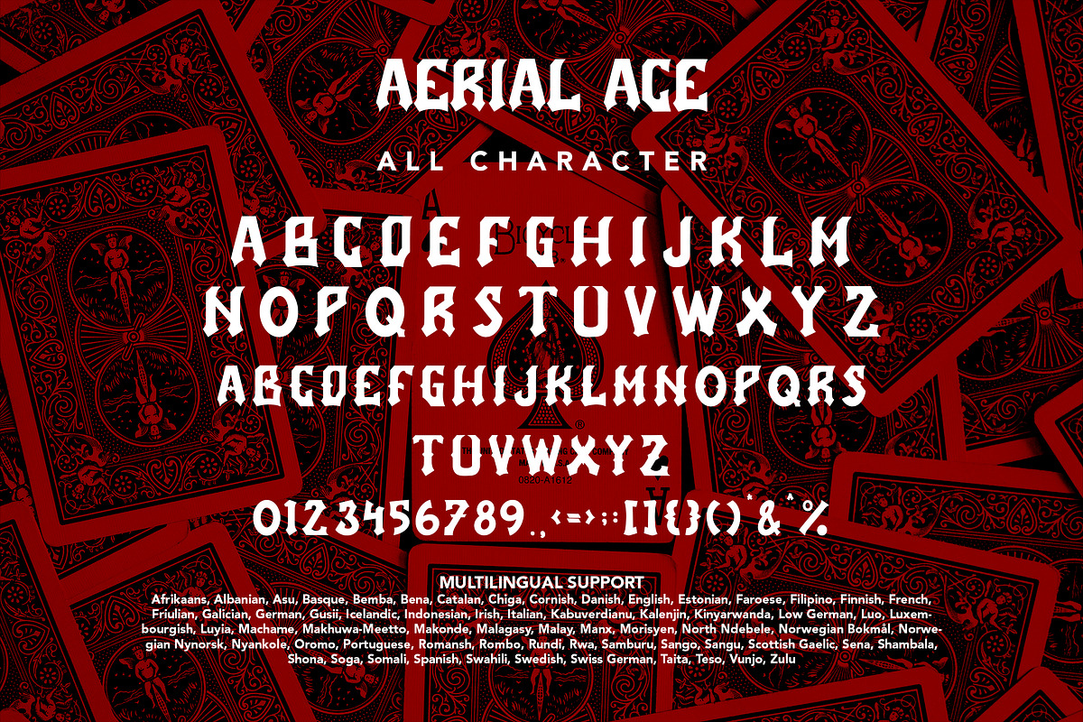 AerialAce- Blackletter Typeface Font, a Blackletter Font by AQR Studio (Photo 9 of 9)