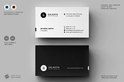 Minimal Clean Business Cards, a Business Card Template by Galaxiya (Thumbnail 1 of 9)