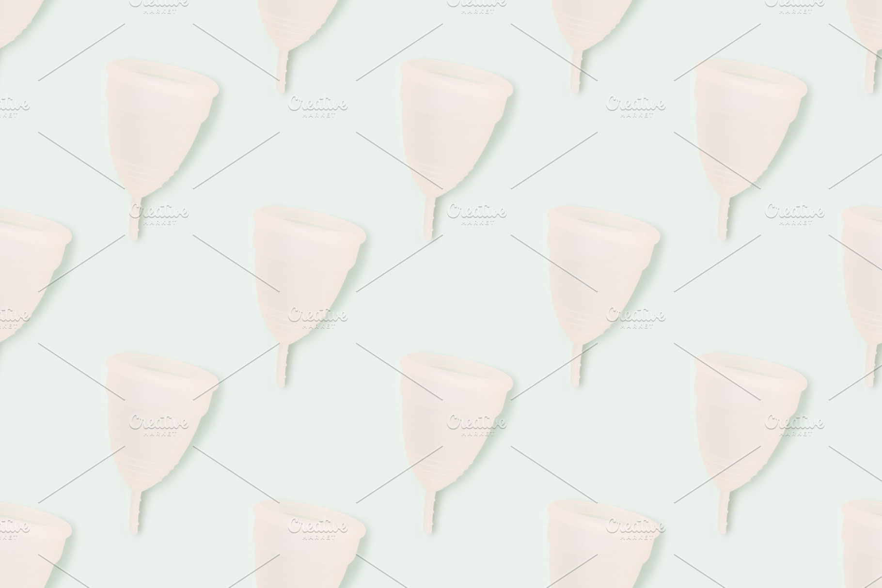 Pattern made of menstrual cups, a Health & Medical Photo by rorygez fresh