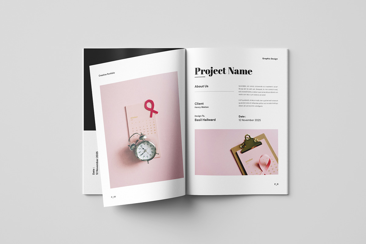 Creative Portfolio Brochure Template, a Brochure Template by Spark_Creative (Photo 6 of 14)